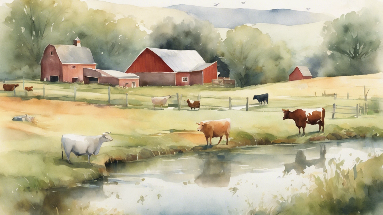 Peaceful countryside landscape symbolizing balance and sustainable living