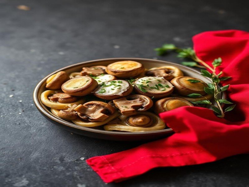 Creamy garlic mushrooms with Parmesan cheese - 6g net carbs