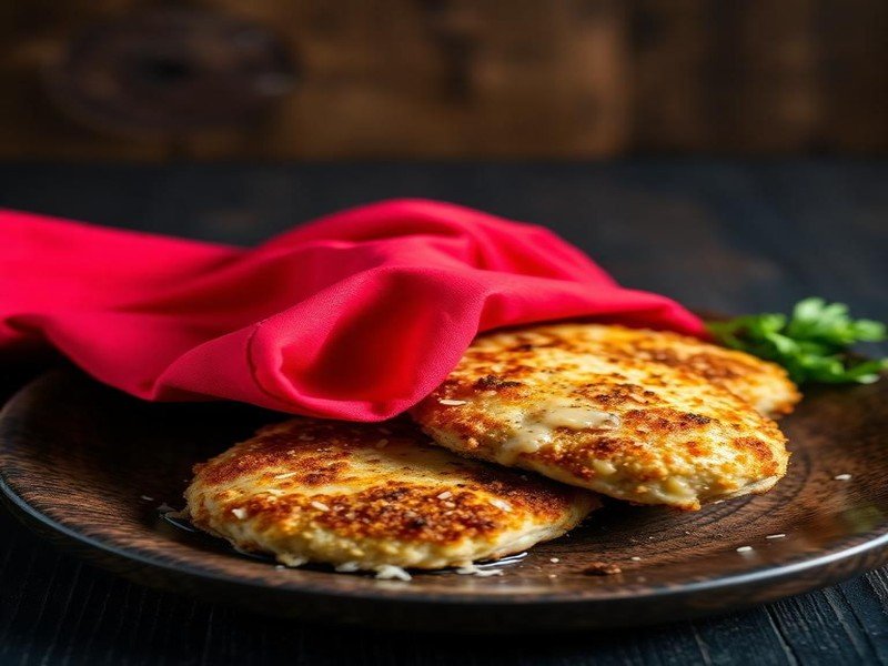 Parmesan crusted chicken cutlets golden brown - 2g net carbs