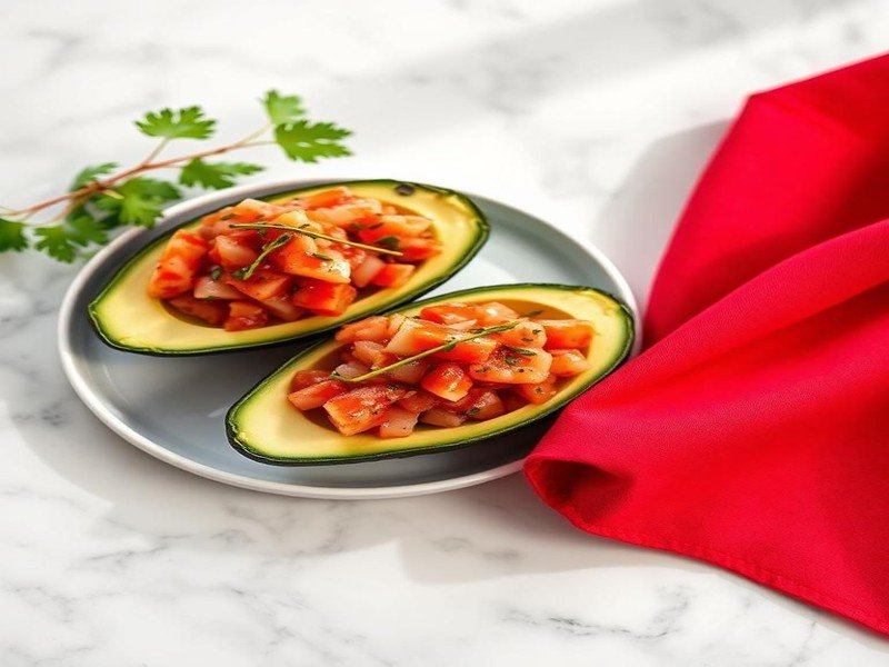 Spicy tuna avocado boats in lettuce cups - 4g net carbs