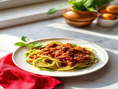 Zucchini Noodle Bolognese